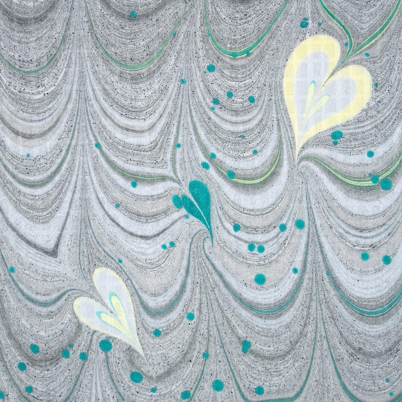 「星影の鳥」ピーコック柄×ドット〜洗えるきもの（シルジェリー格子柄）〜