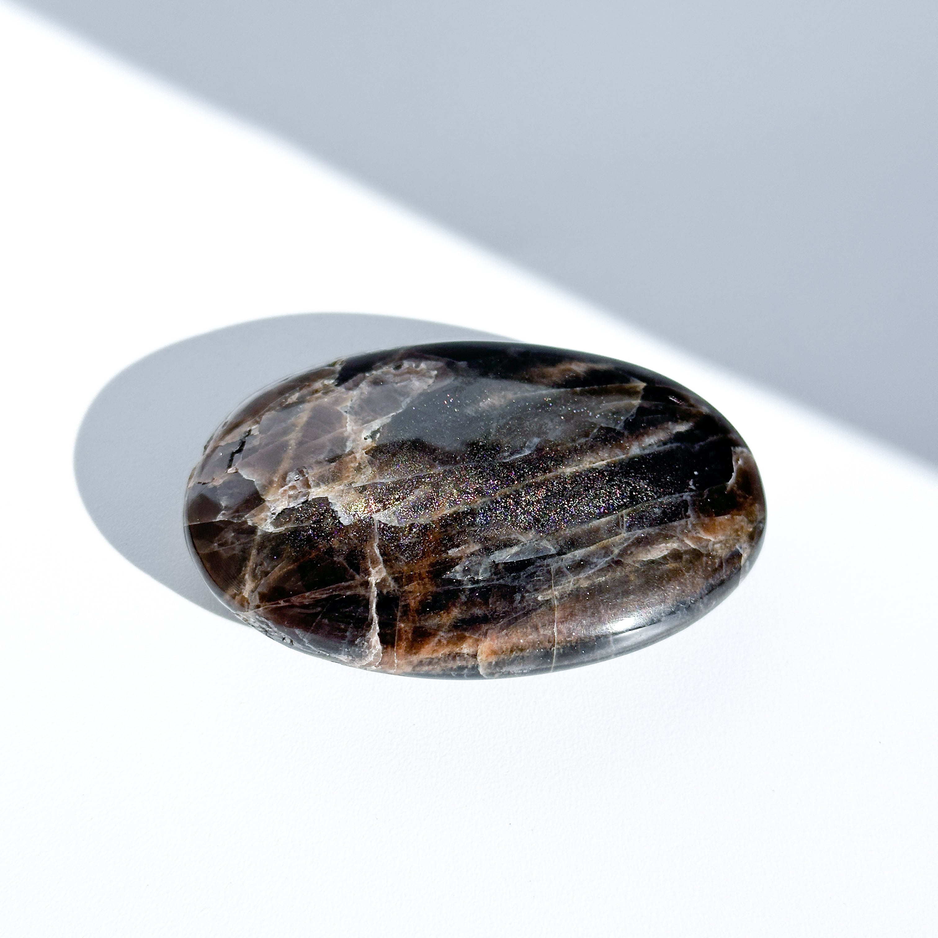 ブラックムーンストーン パームストーン11◇ Black Moonstone ◇天然石