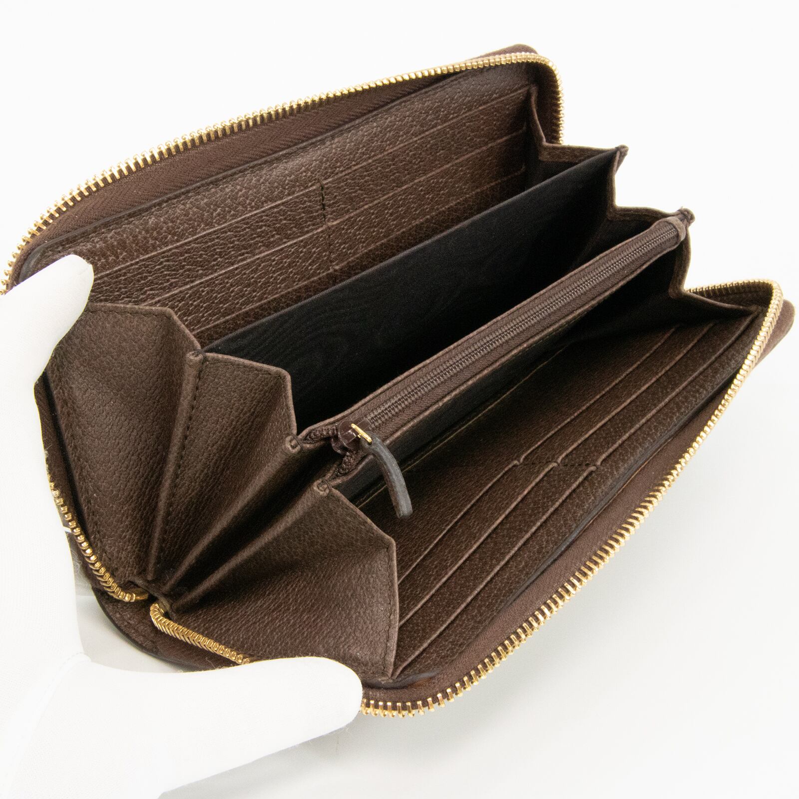 極美品 送料無料 グッチ 長財布 ラウンドファスナー メンズ レディース