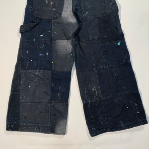 12623 リメイクデニム 再構築 ブラック ペインターパンツ W32