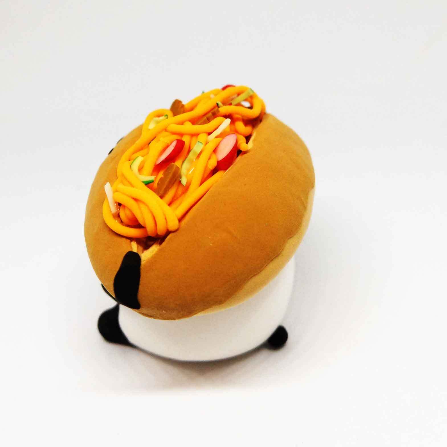 ナポリタンコッペパンダ / 紙粘土 / カトコト