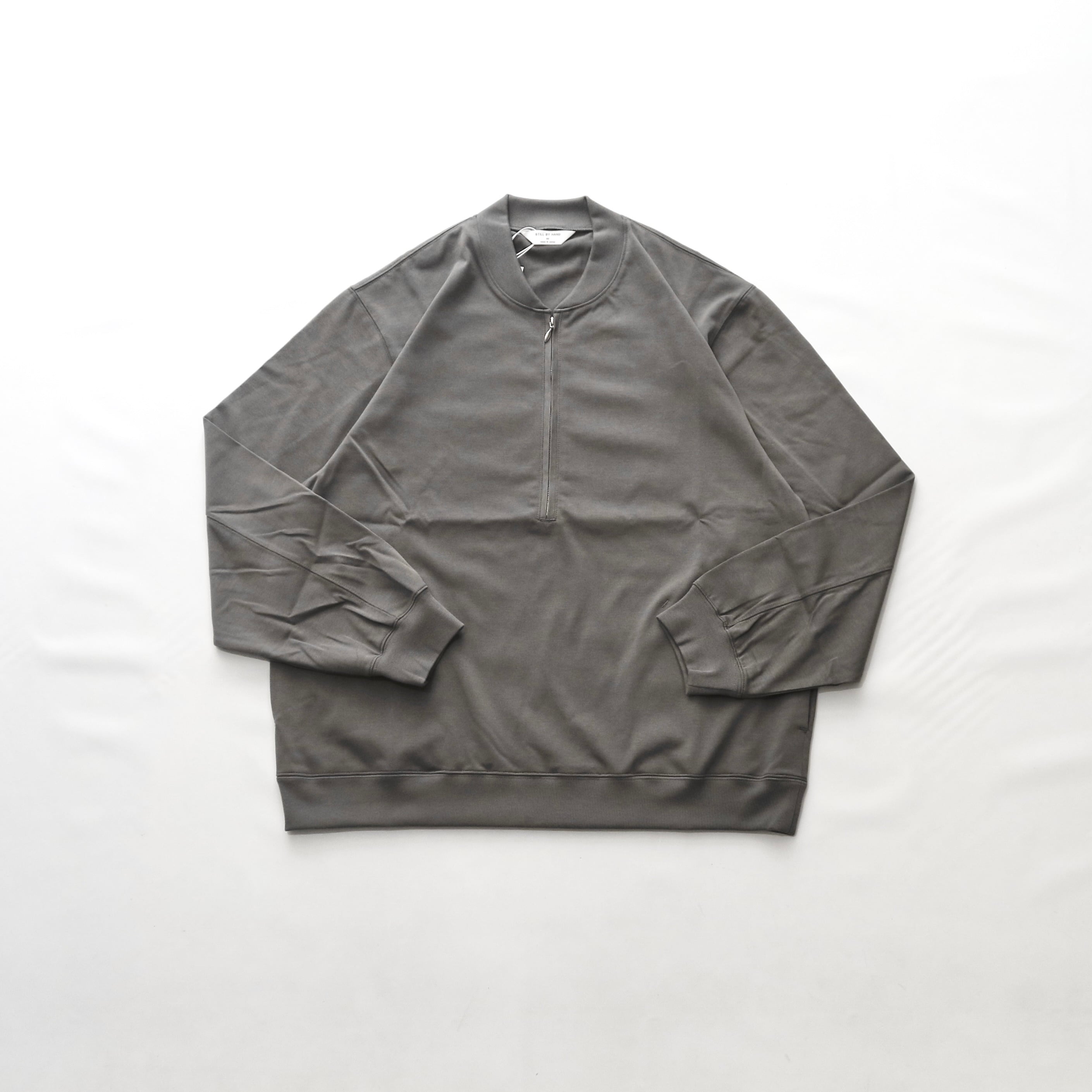 【STILL BY HAND スティルバイハンド】HIGH GAUGE PLAIN STITCH HALF ZIP PULLOVER ハイゲージプレインステッチハーフジッププルオーバー CS01253 (2COLORS)