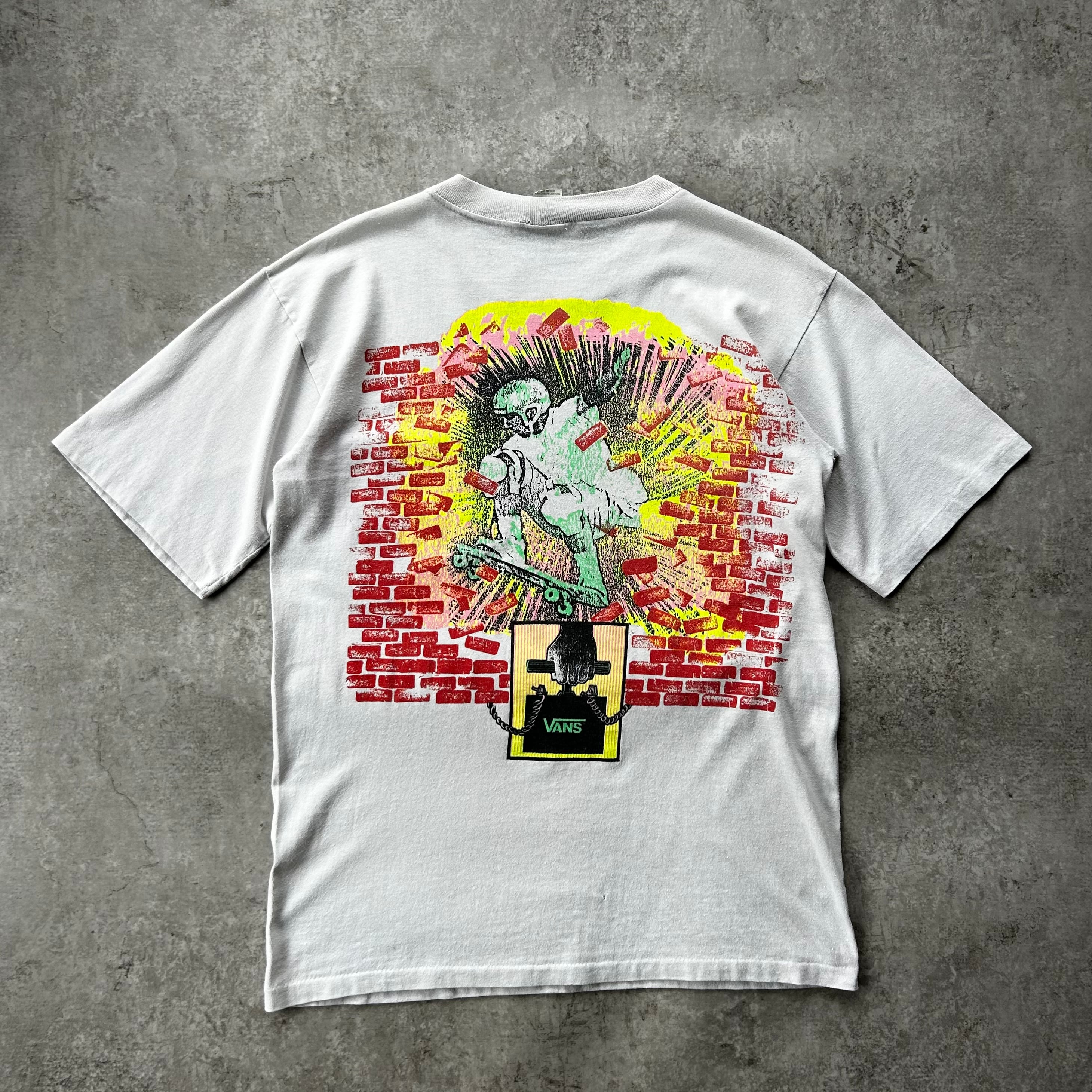 90s vans ヴィンテージtシャツ USA製 墨黒 M doren | 東京準備室