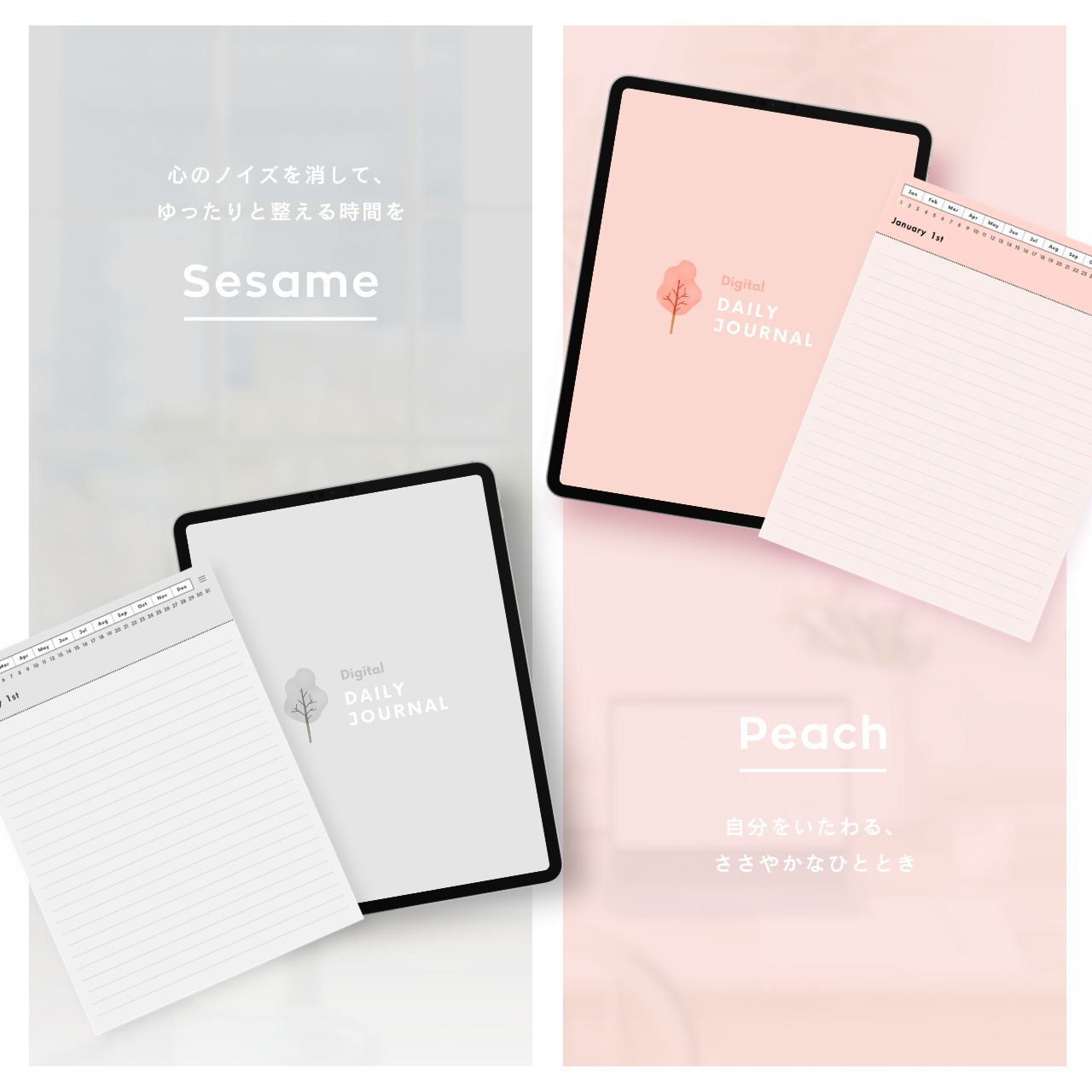 罫線ノート┊︎6色セット┊︎シンプルノート┊︎デジタルジャーナル┊︎リンク付き