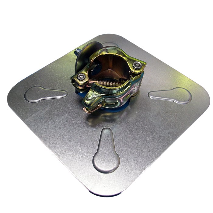 Φ42.7パイプ専用ベース（クランプ式）　20個セット 5039 農業ハウス,ビニールハウス,果樹棚,園芸,造園,ガーデニング,防獣柵,ハウスパイプ,Φ42.7 ベース金具 足場使用不可 テラフィット・シリーズ