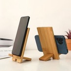 【木製 インテリア スマホ周辺機器】デスクトップ 卓上 スマホスタンド シンプル ユニバーサルデザイン タブレットスタンド 省スペース コンパクト ブラウン
