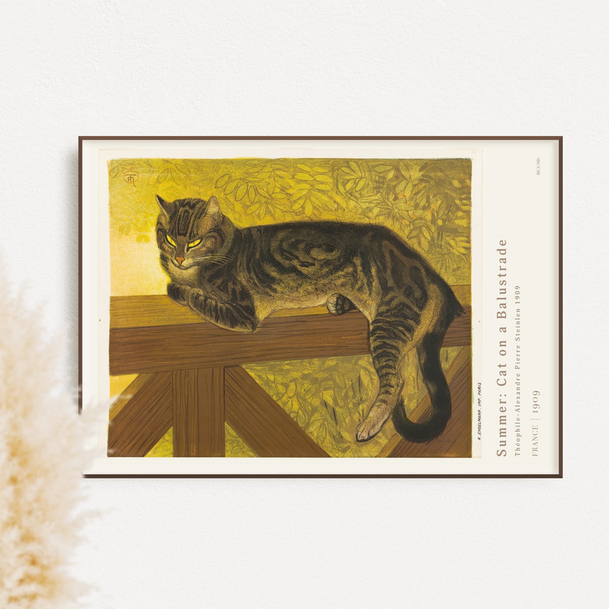手すりの上の猫（夏） | AP033 | 名画デザインポスター スタンラン 猫