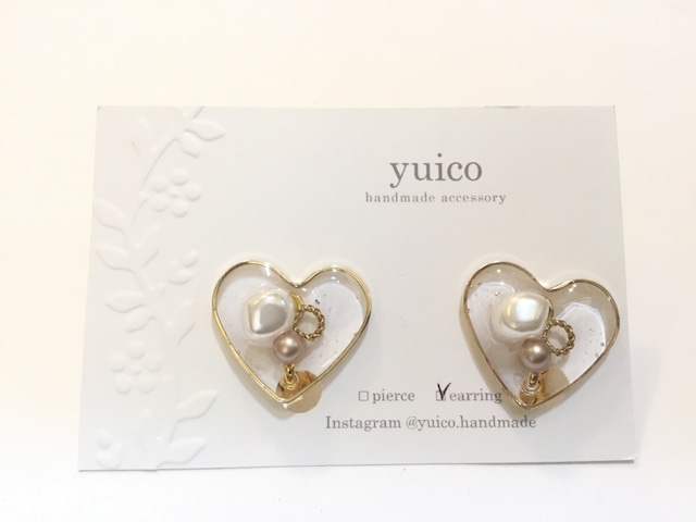 yuico ハートのイヤリング