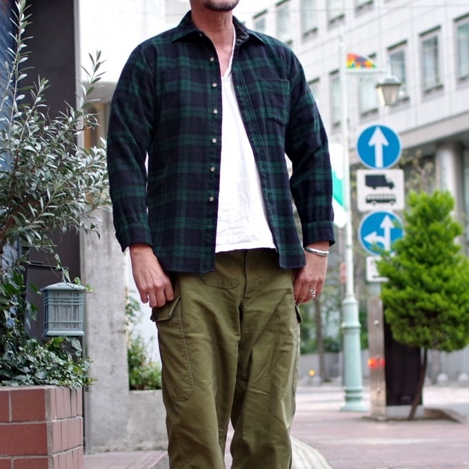 1980s Pendleton Plaid Wool Shirt / ペンドルトン ブラックウォッチ