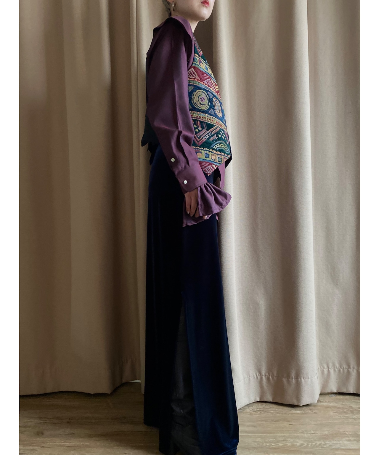 MADE IN U.S.A. ethnic vest-3955-1