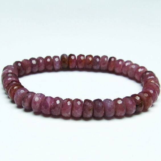 ルビー ブレスレット 9mm 一点物 おまかせ便 111-27575