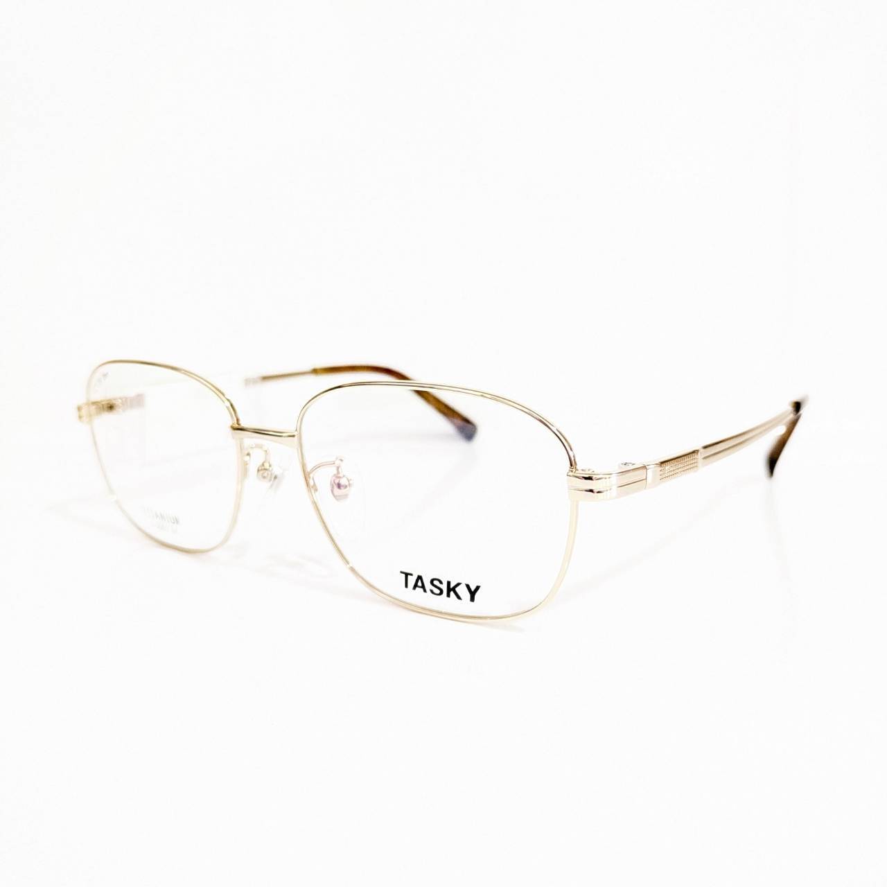 【TASKY】スクエアメタルフレーム ゴールド