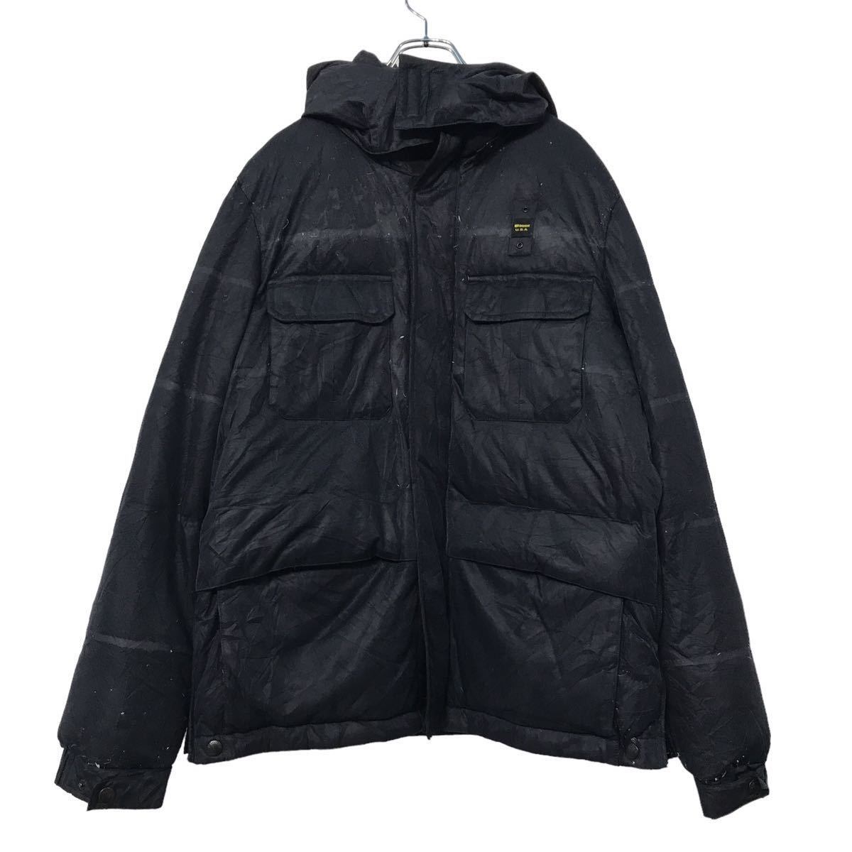 Blauer ダウンジャケット XL ブラック 中綿ジャケット フーディー 
