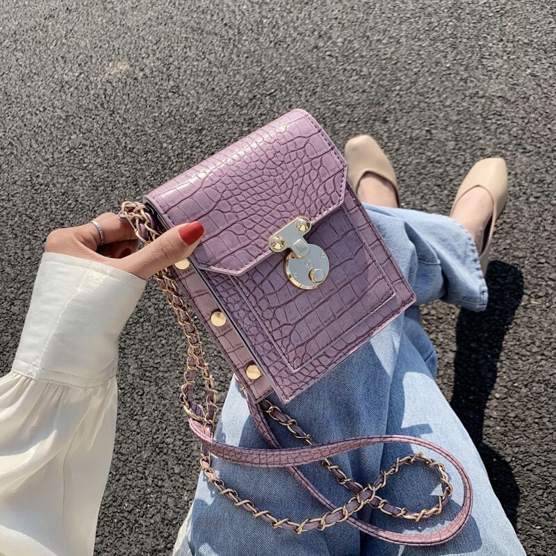 スモールバッグレディースバッグ2020夏の新しい波ファッションワイルドショルダーメッセンジャーバッグネットレッド人気チェーン携帯電話バッグ Tiancai_Wing_Bag9039420