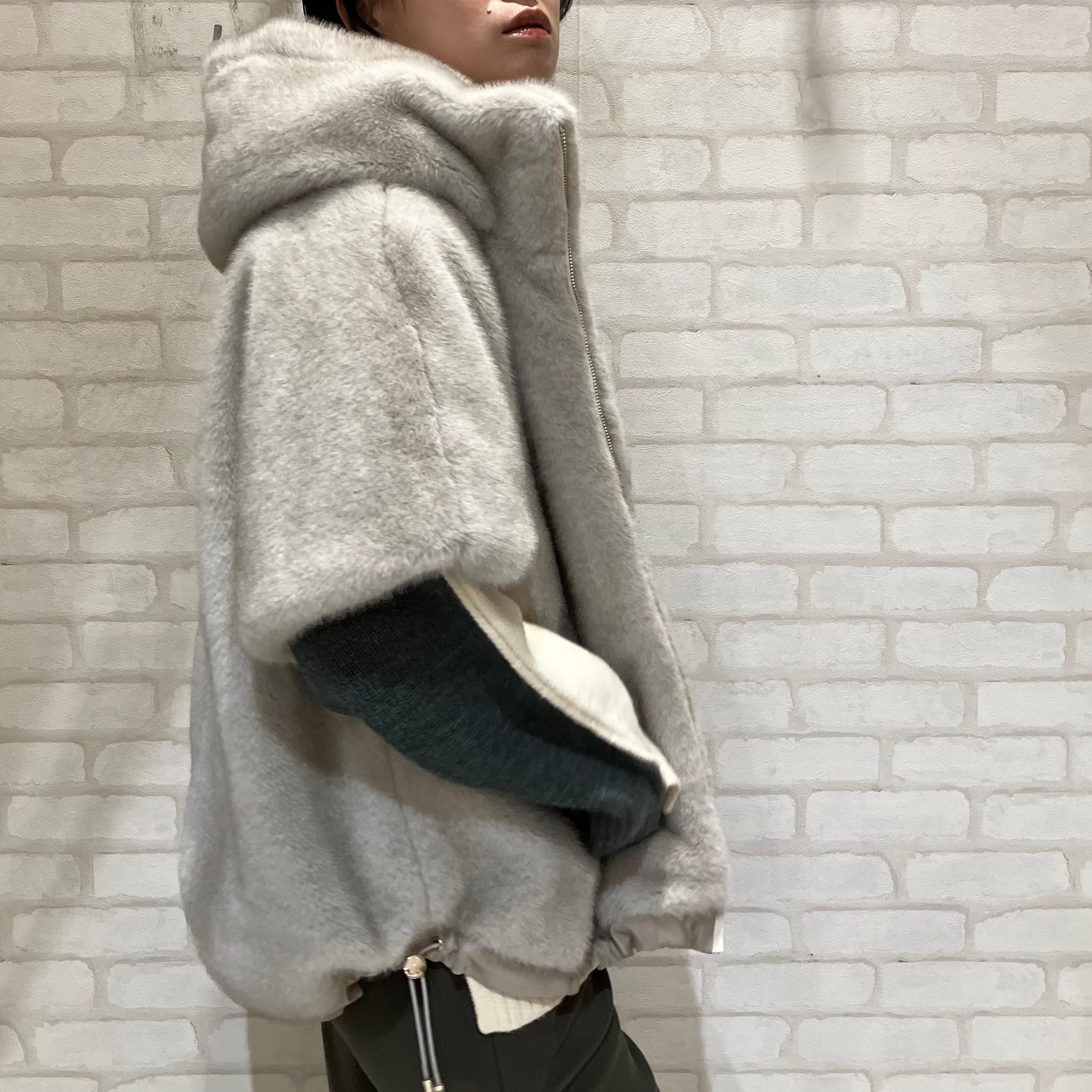 ミンクライクファー フーディドロスト ミドルコート eimee law