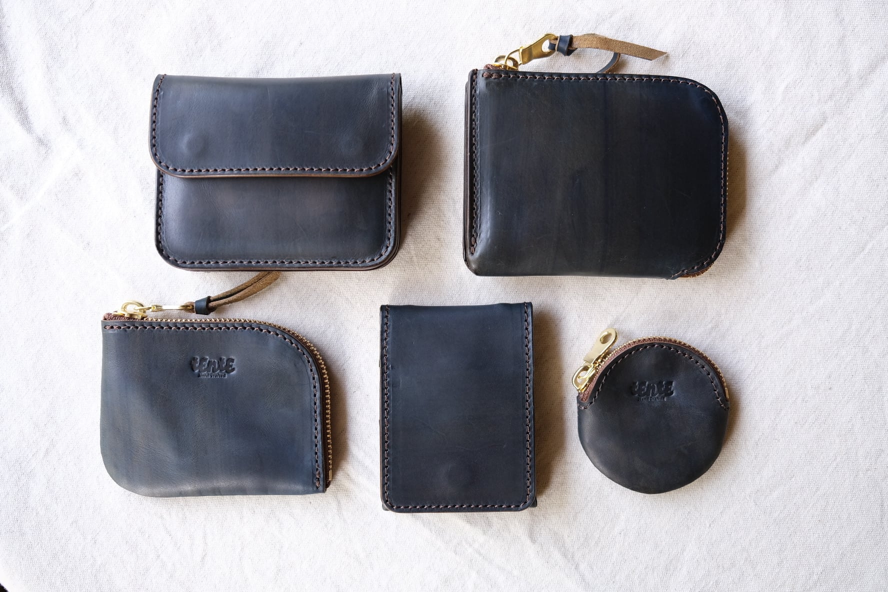即納》zip wallet【Etrusco Indigo】 | TENTE Handcrafted