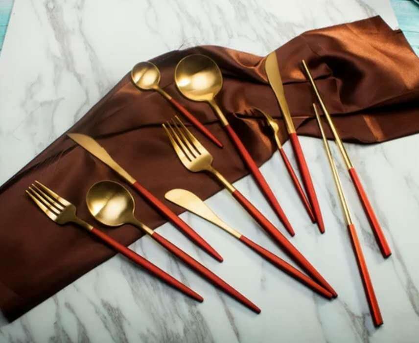 クチポール風 カトラリーセットデザート基本3本（スプーン フォーク