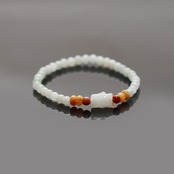 猫好きにはたまらないワンポイントブレスレット！ A貨翡翠 jd_br1116