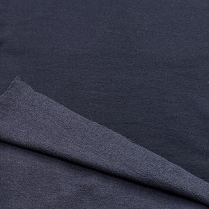 ★TC063◆2m◆綿ポリウレタン混ミニ裏毛ニット生地◆インディゴブルー