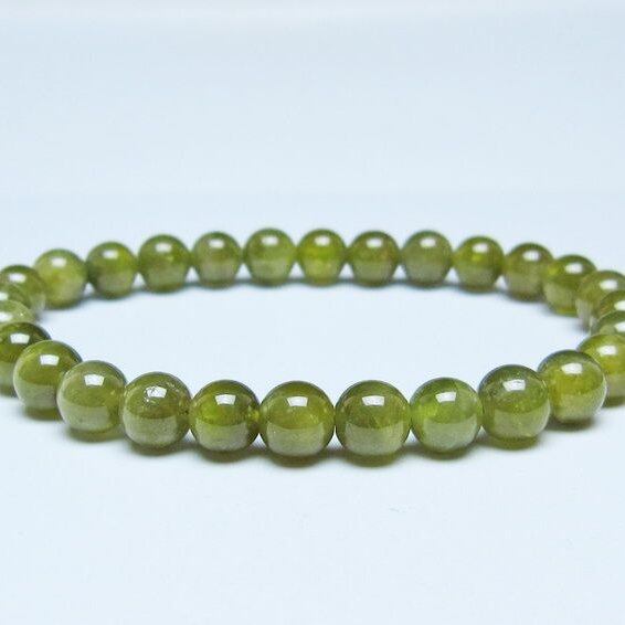 ツァボライト ブレスレット 7mm 一点物 メール便可 111-49774