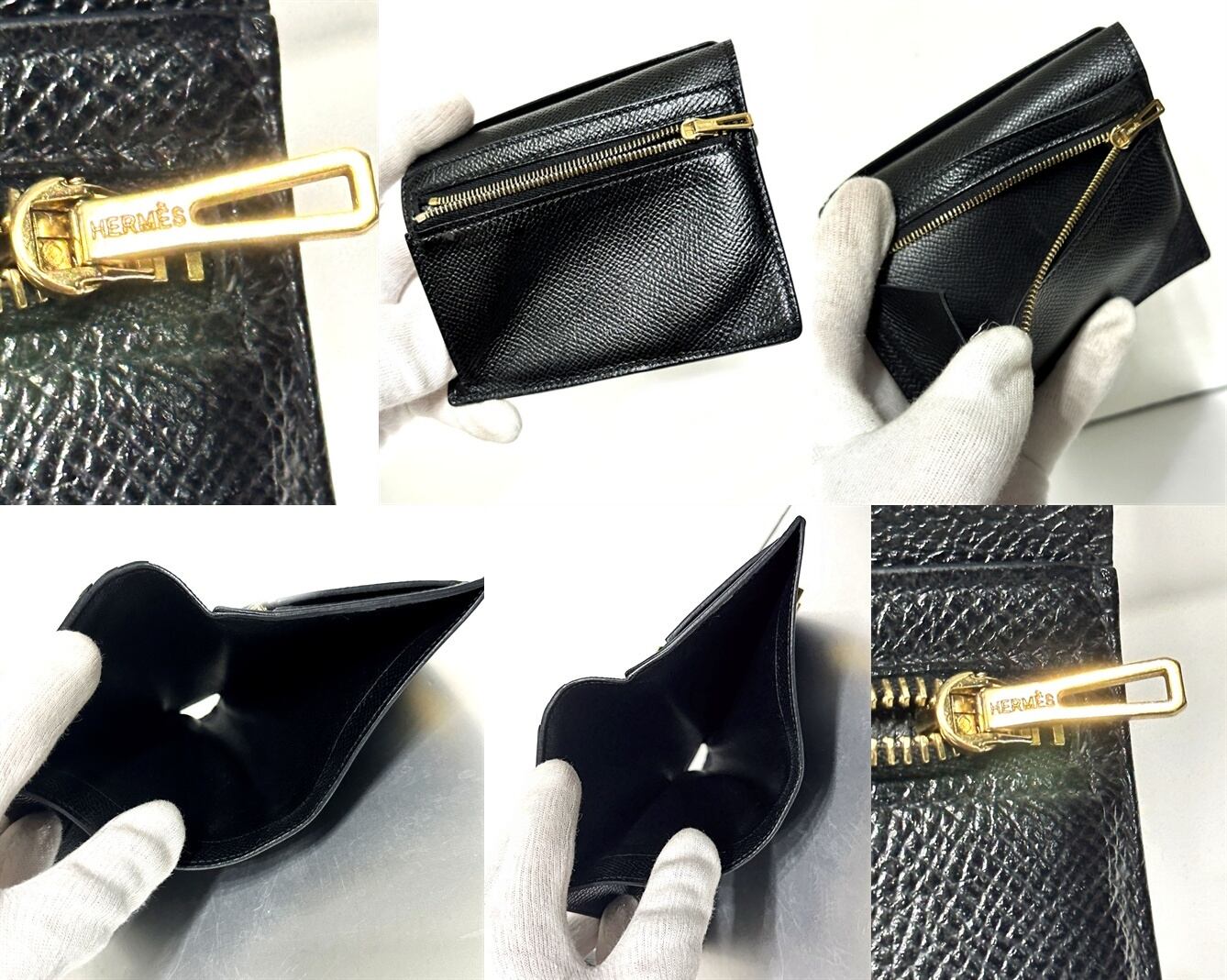 HERMES ベアンコンパクト 黒×ゴールド エプソン HERMES - HERMES