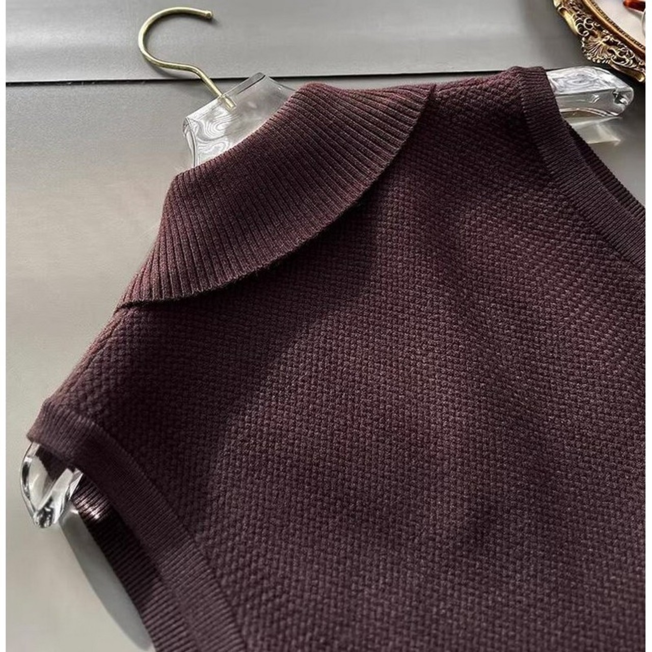 casual retro knit vest 00095