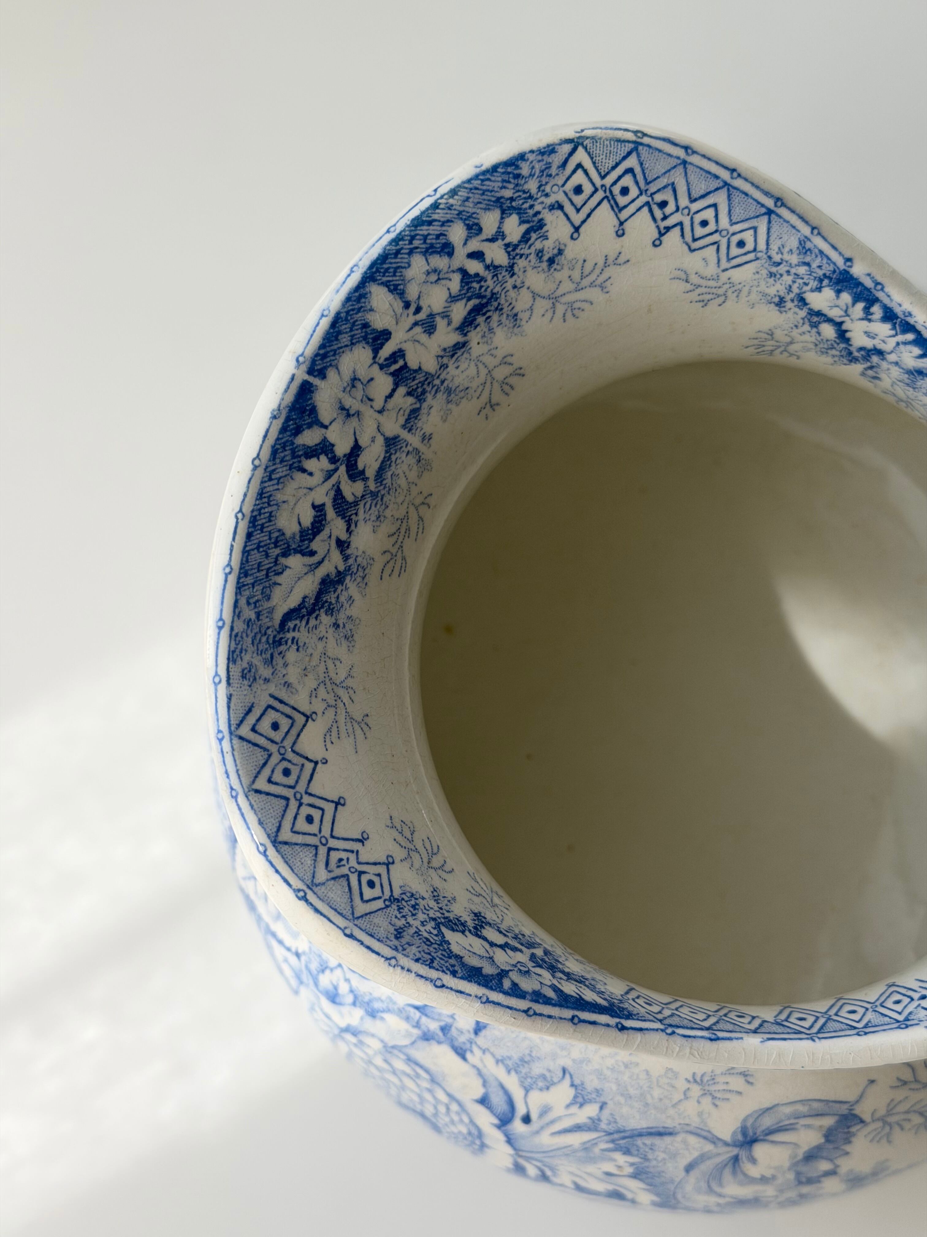 Saint amand サンタマン / “JARDINIERE” blue ピシェ | VIRON antique