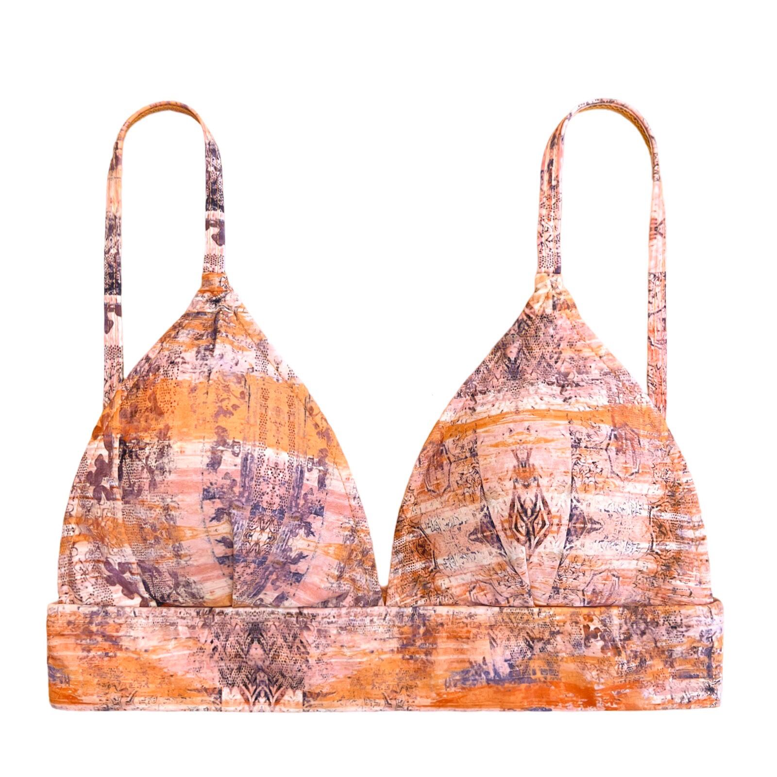 painting triangle bikini tops
