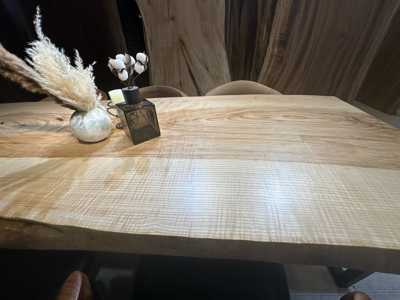 タモ_2100×800-870×60_浅草本店_テーブル天板/一枚板 252234 t001