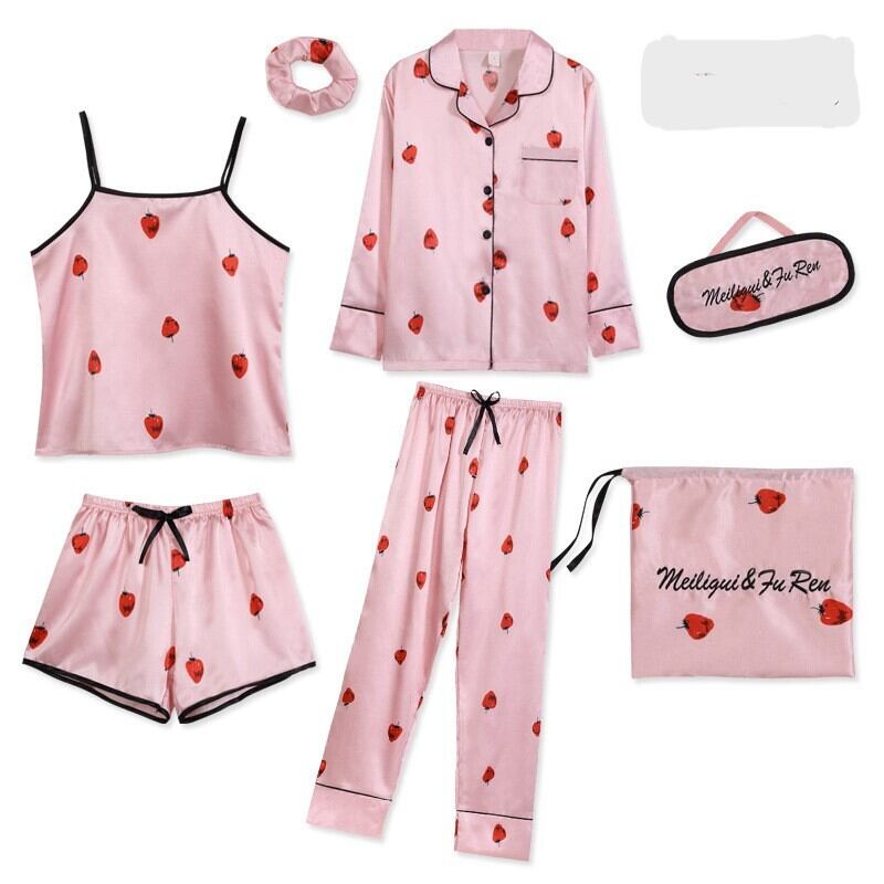 パジャマ 7点セット ルームウェア 部屋着 寝巻き ナイトウェア