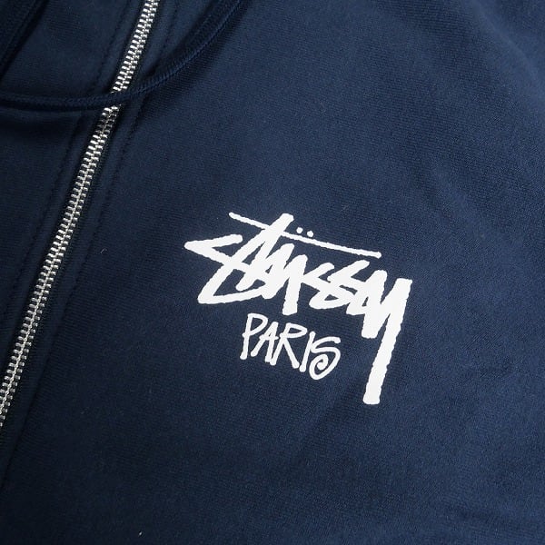 Size【XL】 STUSSY ステューシー STOCK PARIS ZIP HOOD NAVY パリ限定 