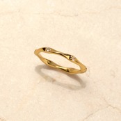 S925 SIMPLE STONE TWISTED ETERNITY RING