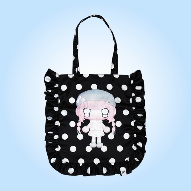 【Tie.Me】HUHUEE× Tie me gallery girl satin frill bag black