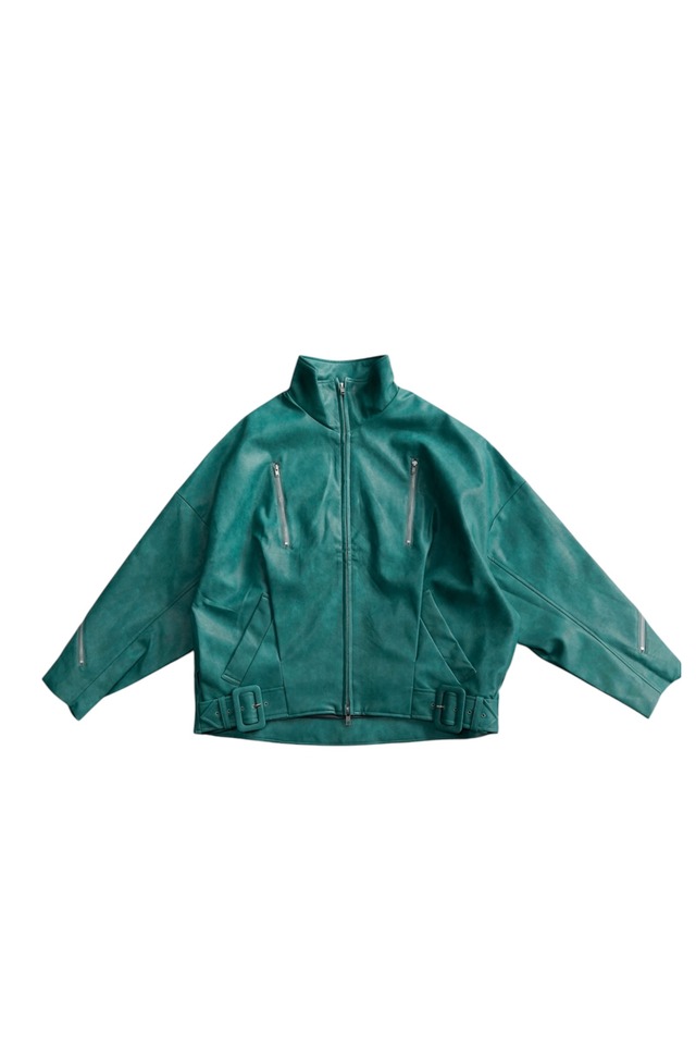 Nora Lily / ノラリリー Fake Leather Tuck Balloon Single Riders