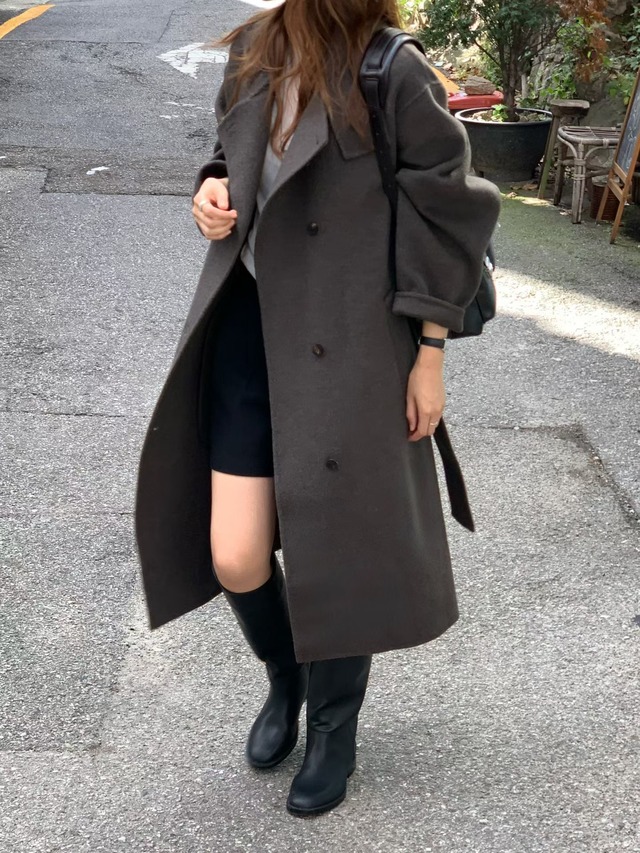 (予約) verveine / Noel high-neck handmade coat 2color