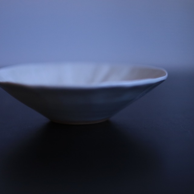 AS　前田麻美　灰青釉蓮の葉五寸皿