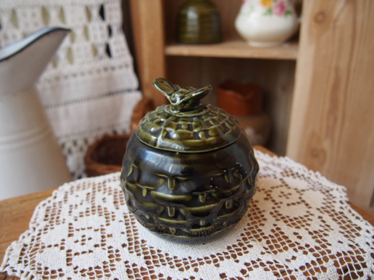 美品　ハニーポット　Pot a Miel　ドイツ　アンティーク 79f48f1ff06ce5d7c5230b6facaeb0