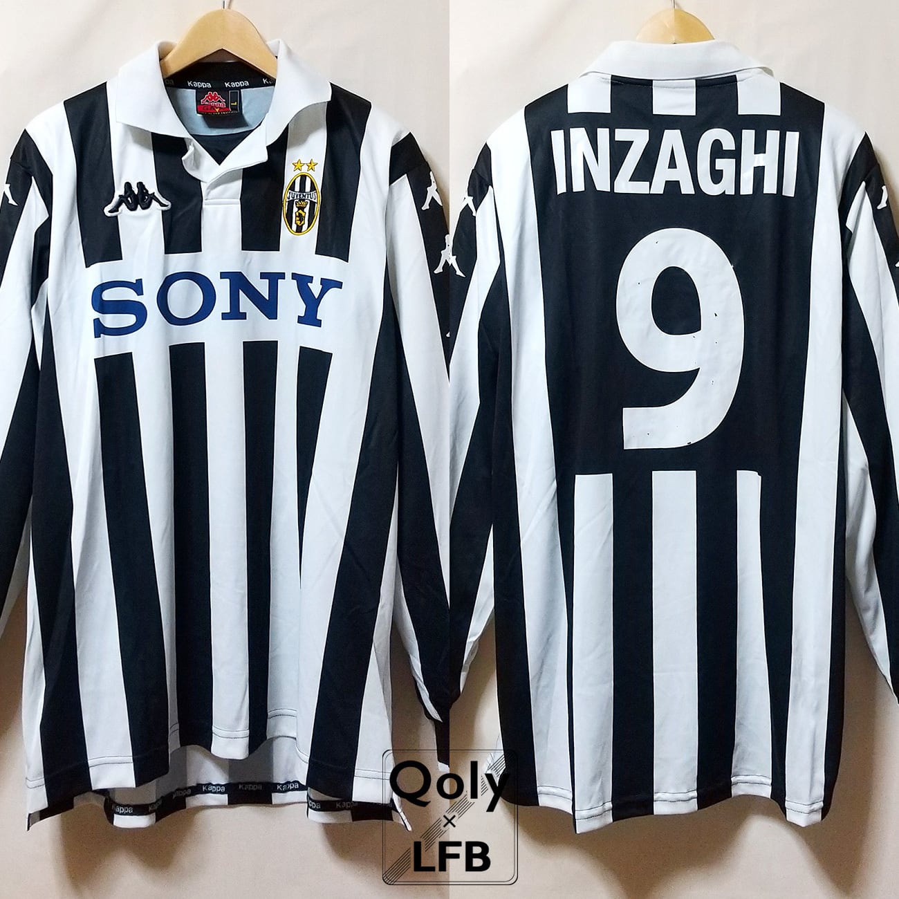 ユヴェントス 1999-2000 Kappa 選手用 ホーム長袖 UEFAカップ #9 ...