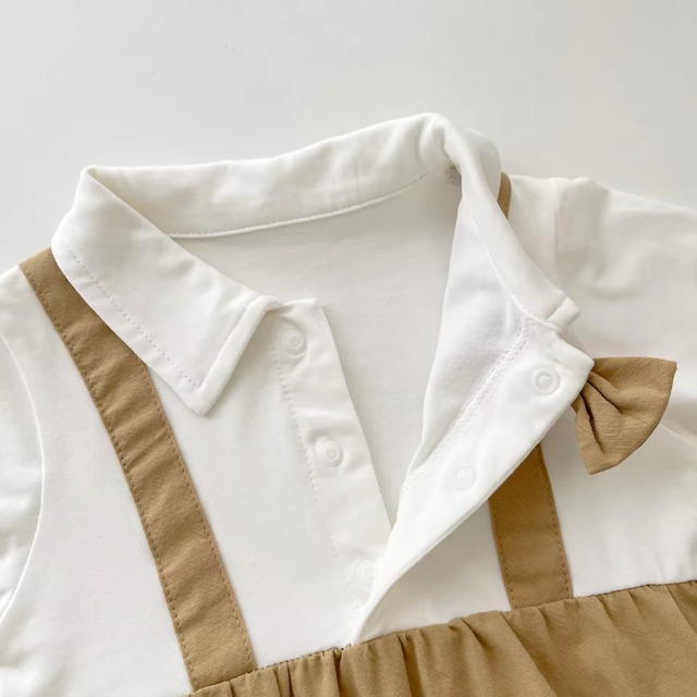 【取寄】これ1枚でおしゃかわに決まるレイヤード風ロンパース