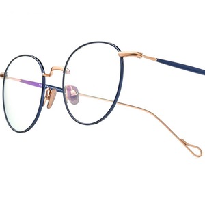 Bicolor Oval Round Titanium Glasses -round- / バイカラー オーバル ラウンド チタン メガネ -ラウンド-