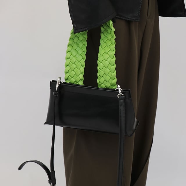 予約販売】ショルダーバッグ 2WAY レザー メンズ シンプル グリーン