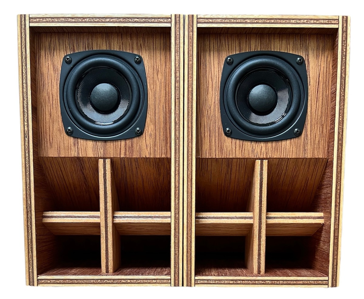 micro sound system desktop size ①ライトブラウン色/ラワン合板 
