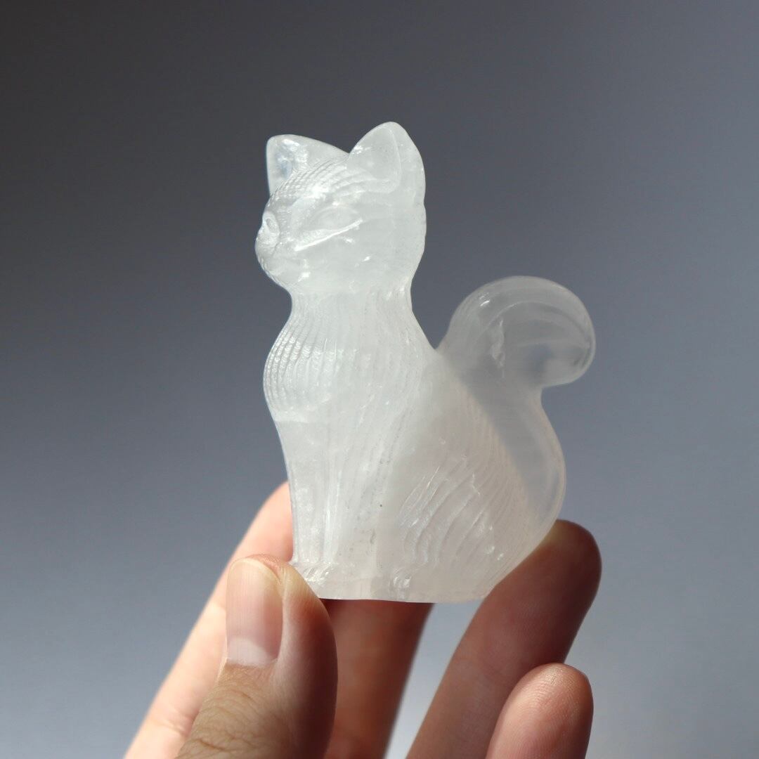 クリアクォーツのねこ