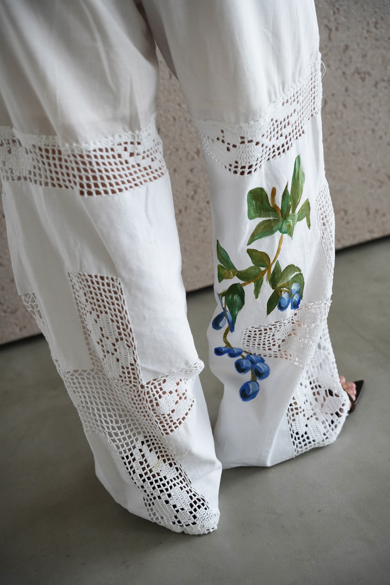 vintage lace pants grape