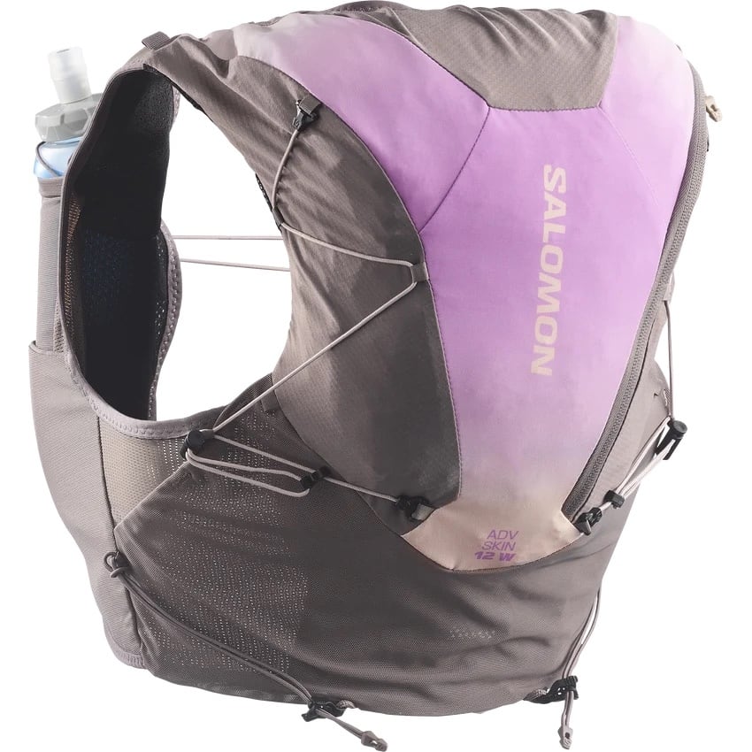 SALOMON(サロモン)ADV SKIN 12 W GRADIENT(WOMEN)-IRON / Shadow Gray / IRIS ORCHID ウィメンズ ランニングベスト(ソフトフラスク付き)