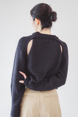 Back cutout spring knit