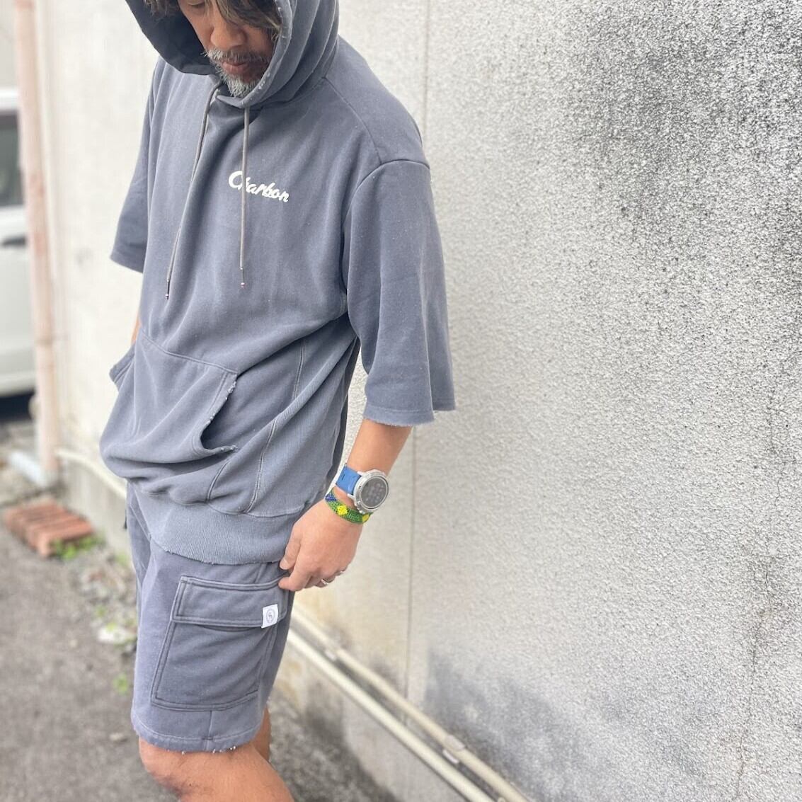 charbon / PIGMENT DYE DRY SEWAT PARKA | 道がまっすぐ