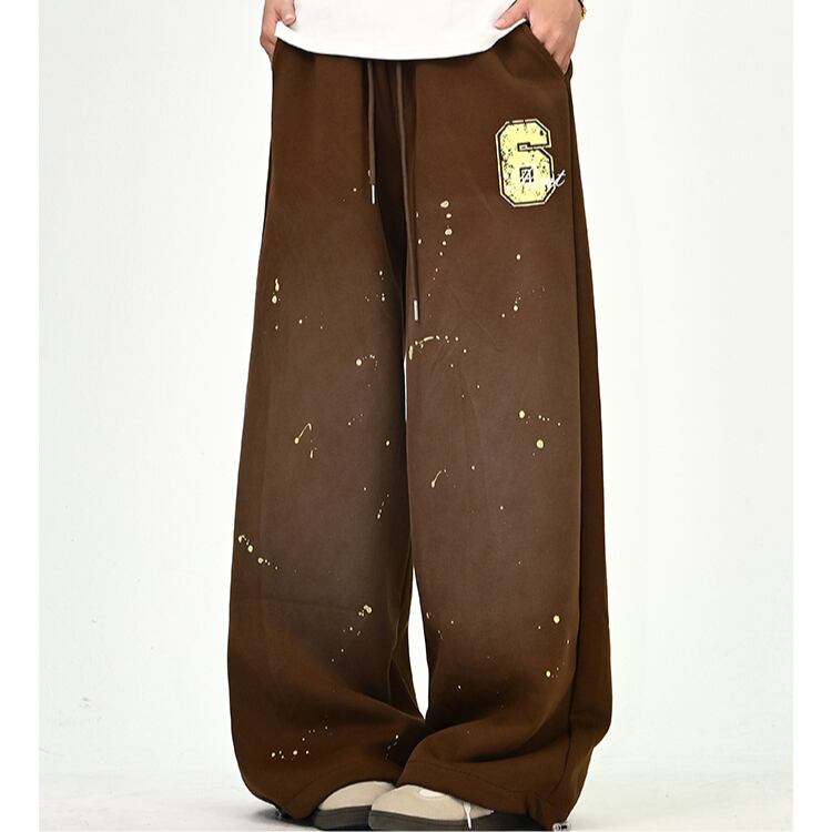 ドローストリング ワイドレッグ フルレングス パンツ ◆2col L00230