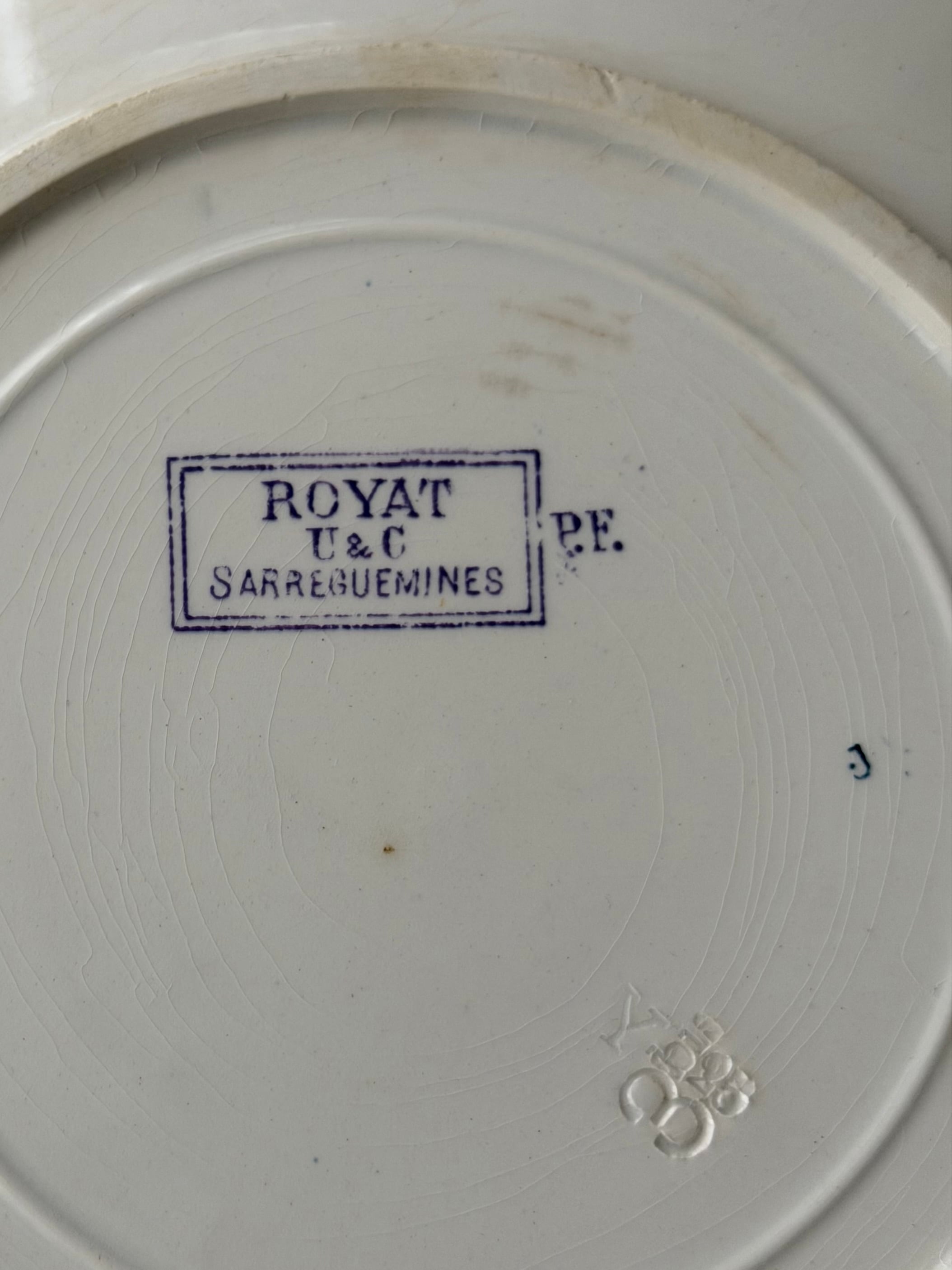 Sarreguemines サルグミンヌ / “ROYAT” purple 平皿プレート c | VIRON