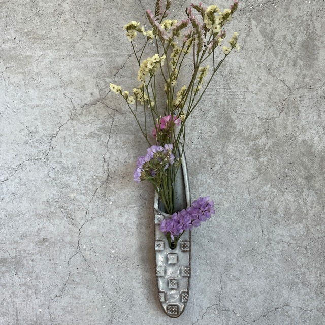 小代瑞穂窯 花立　壁掛け　中